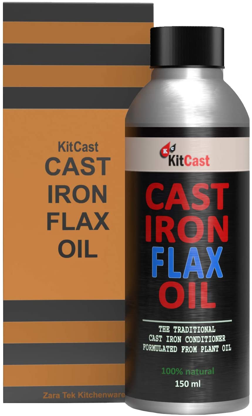 KitCast Natural Cast Iron Flax Oil